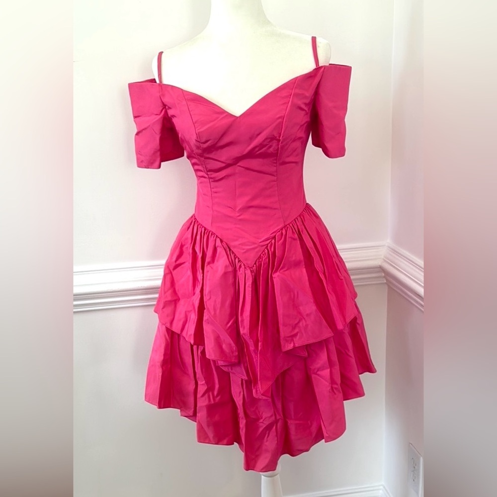Vintage 1980s Scarlett Nite Barbie Pink Prom Dress Women’s Size 3-4